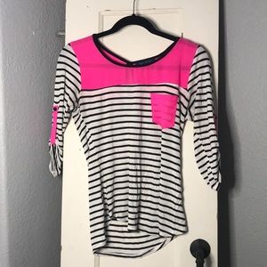 Pink striped top
